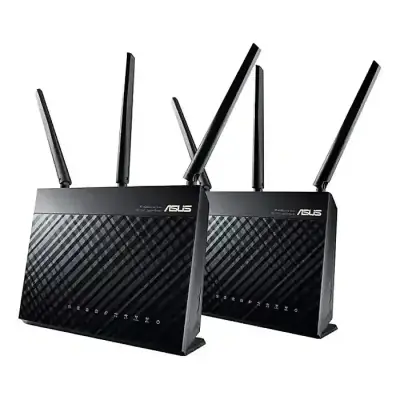 ASUS RT-AC68U AIMESH (2 Pack) Dual-Brand 3800 Mbps Gigabit Wireless Router (8611 Sq Ft Open Space)